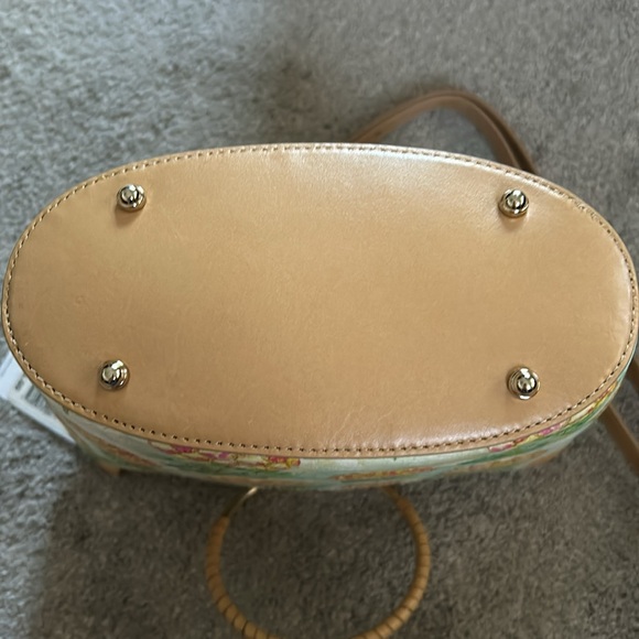 Brahmin Mod Bowie Multi Pompano Purse w Crossbody Strap Pineapple Design 🍍 - Picture 7 of 8